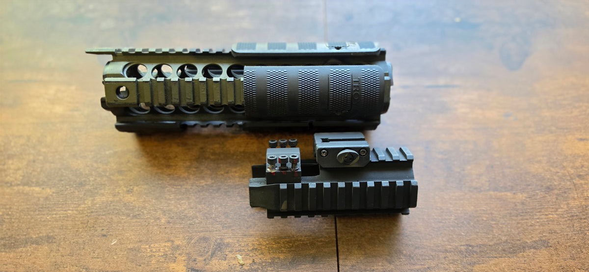 Midwest Industries Quad Rail Drop In Handguard & Ergo Rail For Front Sight Post